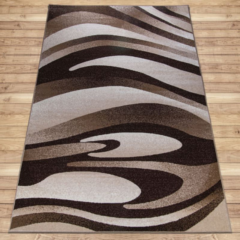 Российский прямой бежевый ковер домо 27008